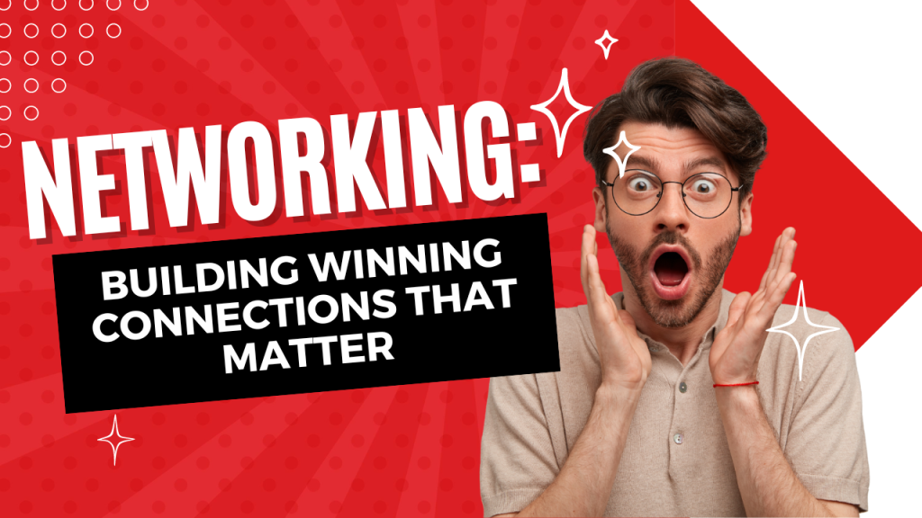 Networking: Building Winning Connections That Matter, Man shocked in red background