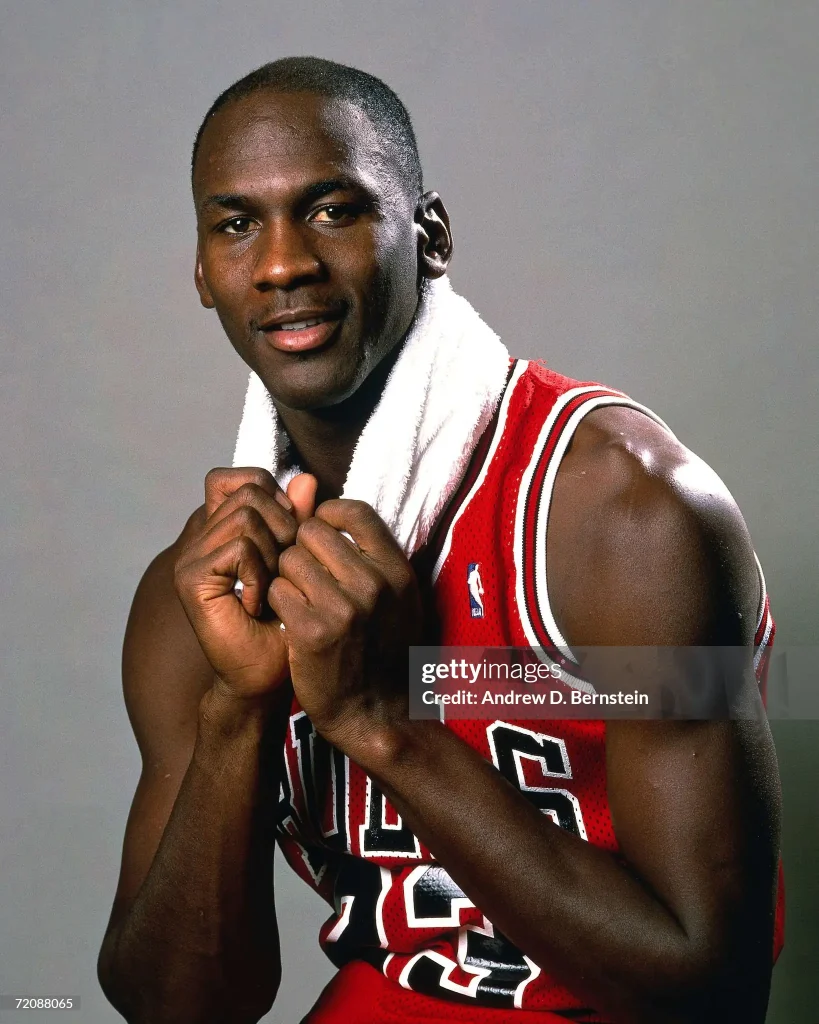 Young Michael Jordan in Bulls Jersey